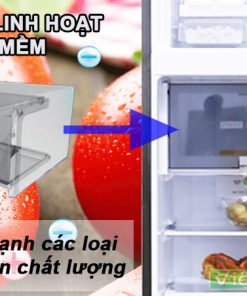 Ngăn giữ tươi linh hoạt của tủ lạnh Sharp SJ-X201E-SL