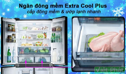 Tủ lạnh Sharp Inverter 525 lít SJ-FX600V-SL ngăn đông mềm