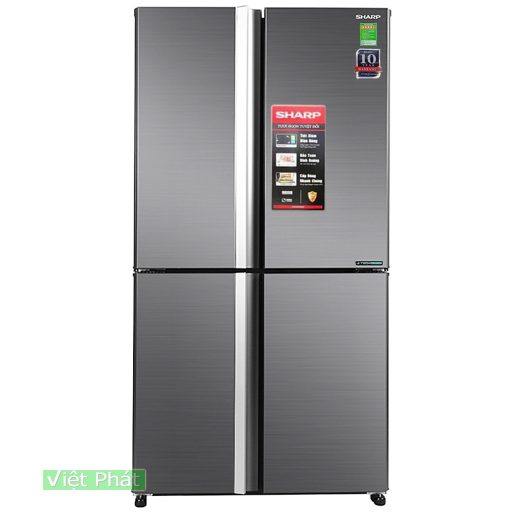 Tủ lạnh Sharp Inverter 639 lít SJ-FX640V-SL 4 cửa