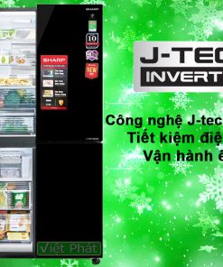 Công nghe J-Tech inverter của tủ lạnh Sharp Inverter 639 lít SJ-FXP640VG-BK 4 cửa