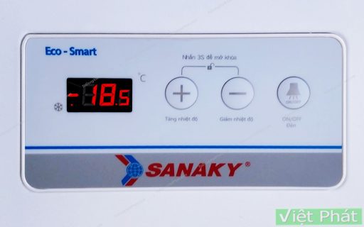 Điều khiển tủ đông Sanaky VH-1099K3A Inverter mặt kính cong 750L