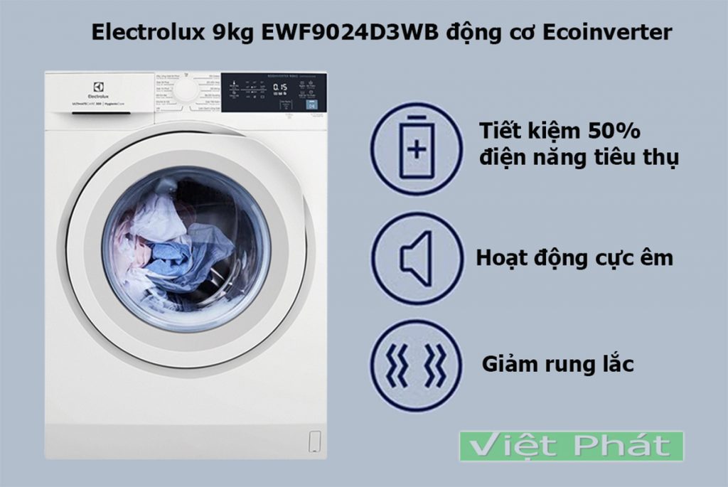 Máy giặt Electrolux EWF9024D3WB động cơ Eco Inverter