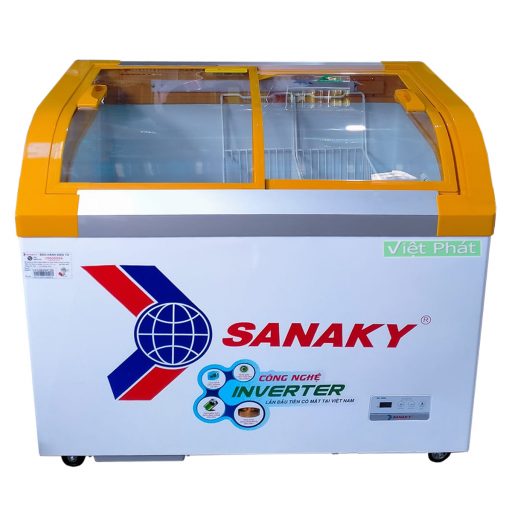 Tủ đông Sanaky VH-3899K3B Inverter mặt kính cong 280L