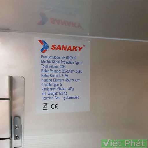 Tủ đông Inox Sanaky VH-6099HP 600L