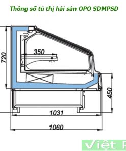 Tủ trưng bày thịt hải sản ILYANG OPO SDMPSD loại 3750mm