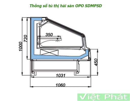 Tủ trưng bày thịt hải sản ILYANG OPO SDMPSD loại 3750mm