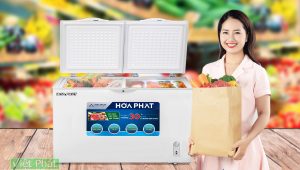 Các mẫu tủ đông Hòa Phát 2 chế độ dàn đồng Inverter