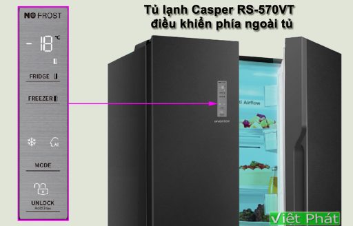 Điều khiển tủ lạnh Casper RS-570VT 552L Side by Side