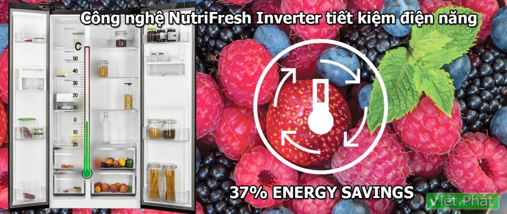 Tủ lạnh Electrolux ESE6645A-BVN 619 lít NutriFresh Inverter