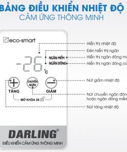 Bảng điều khiển Tủ đông Darling DMF-4699WSI-4 Inverter 450L 2 dàn lạnh