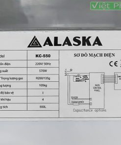 Tủ đông Alaska KC-550 mặt kính cong