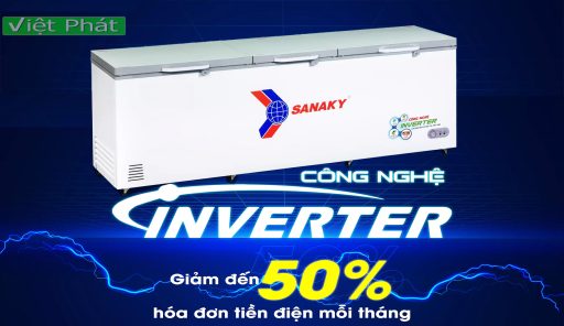 Tủ đông Sanaky Inverter 900 lít VH-1199HY4K 3 cánh