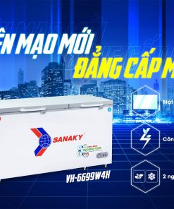 Tủ đông Sanaky VH-6699W4K inverter 2 ngăn 485L
