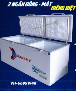 Tủ đông Sanaky VH-6699W4K 2 ngăn riêng biệt