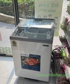 Tủ đông Sanden Intercool SNC-0155 mặt kính