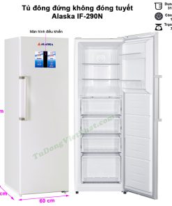 Kích thước tủ đông đứng Alaska IF-290N