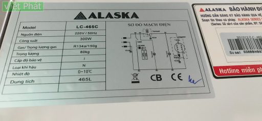Tủ mát Alaska 550 lít LC-465C 1 cửa mở
