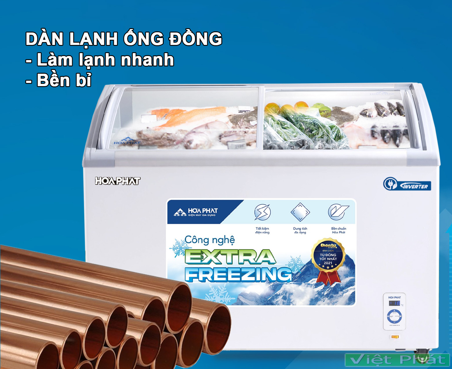 Tủ đông Hòa Phát inverter HSF AD8451.C1