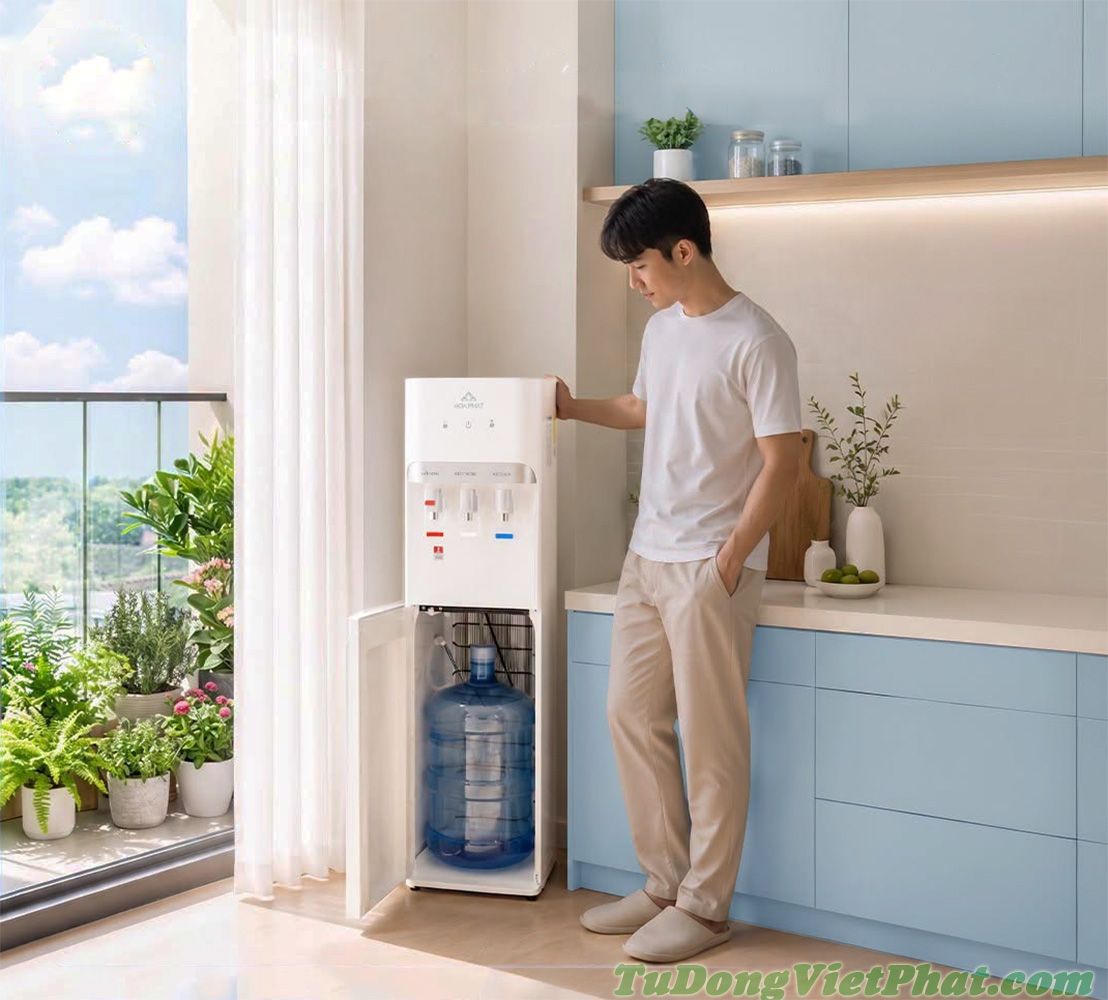 Cây nước nóng lạnh hút bình Hòa Phát HHC383