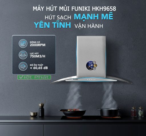 Máy hút mùi kính cong Funiki HKH9658 (rộng 70cm)