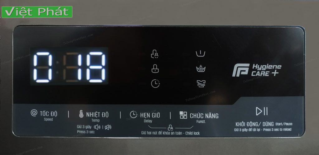 Màn hình LED của máy giặt Funiki