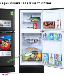 Kích thước tủ lạnh Funiki HR T6120TDG 120 lít