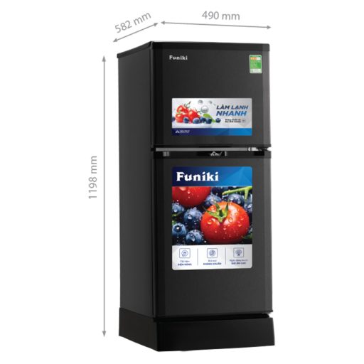 Kích thước tủ lạnh Funiki HR T6120TDG 120 lít