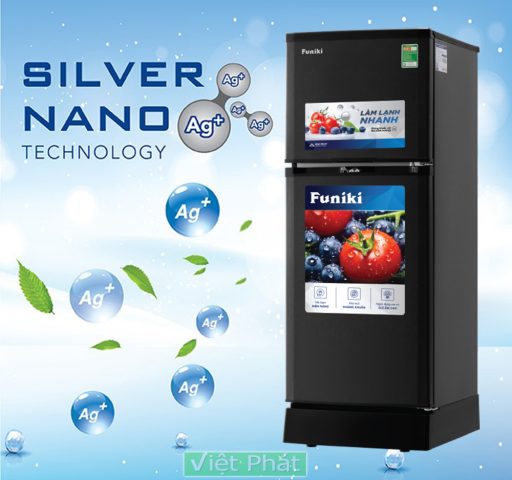 Tủ lạnh Funiki HR T6126TDG 126 lít công nghệ Nano Bạc