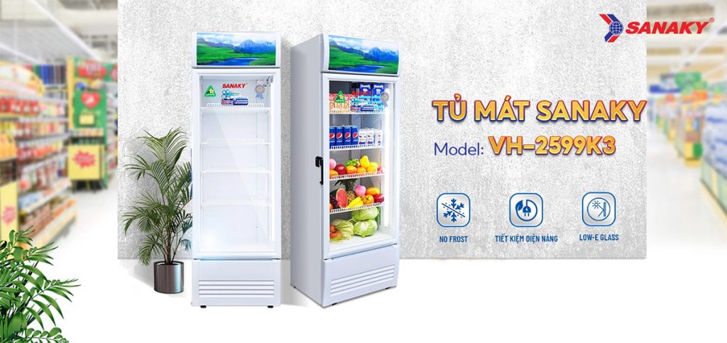 Tủ mát Sanaky VH-2599K3 Inverter 200L dàn đồng