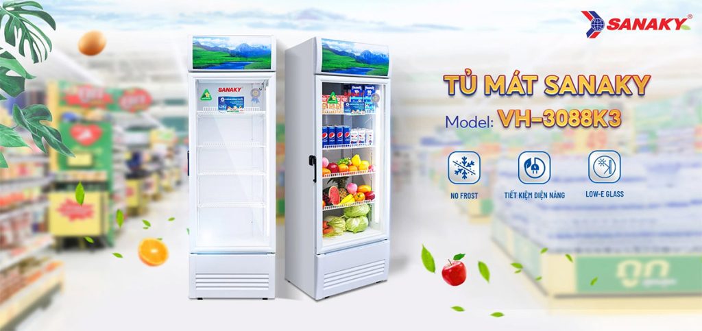 Tủ mát Sanaky VH-3088K3 Inverter 240L 1 cánh