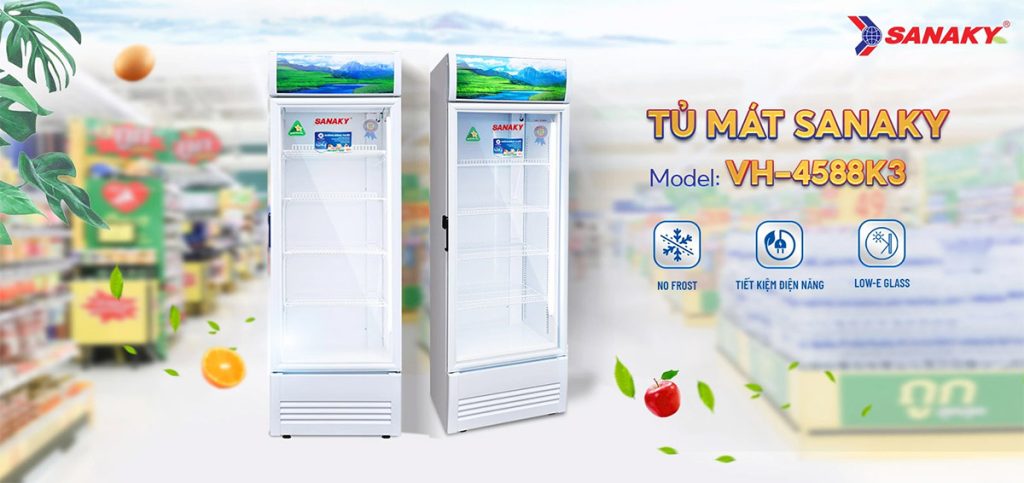 Tủ mát Sanaky VH-4588K3 Inverter 400L 1 cánh