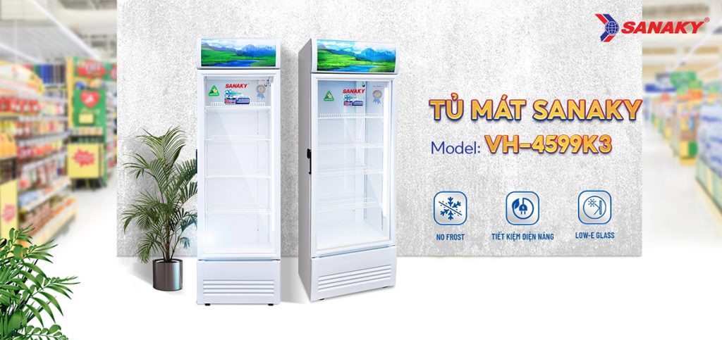 Tủ mát Sanaky VH-4599K3 Inverter 400L dàn đồng