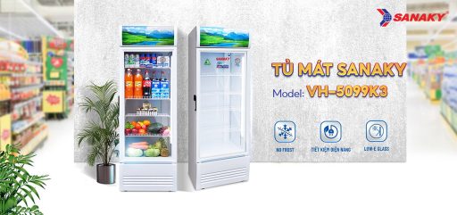 Tủ mát Sanaky VH-5099K3 Inverter 480L dàn đồng