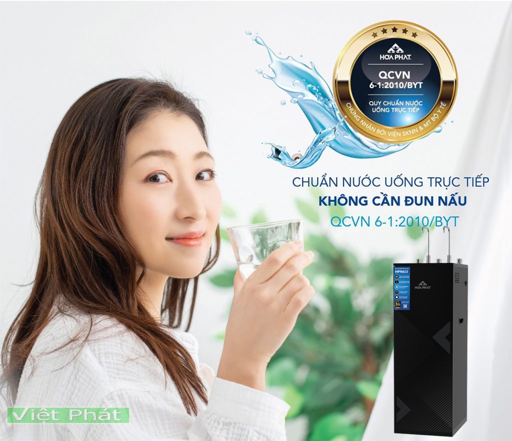 Máy lọc nước RO nóng nguội lạnh Hòa Phát HPN633