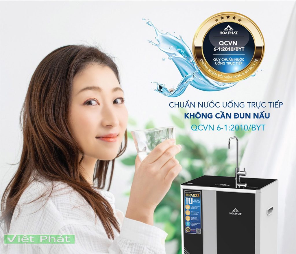 Máy lọc nước RO Hòa Phát HPA823 chuẩn uống tại vòi