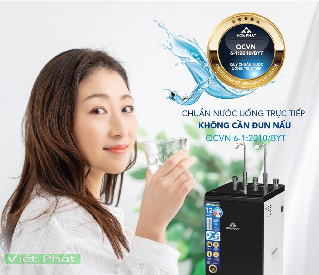 Máy lọc nước RO nóng nguội lạnh Hòa Phát HPN639 (12 lõi)