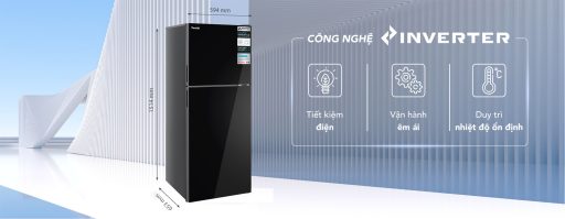 Tủ lạnh cánh kính Funiki Inverter HR T8286GB 286L