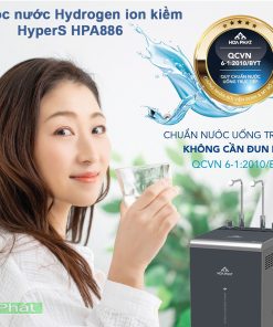 Máy lọc nước Hydrogen ion kiềm HyperS HPA886 uống trực tiếp