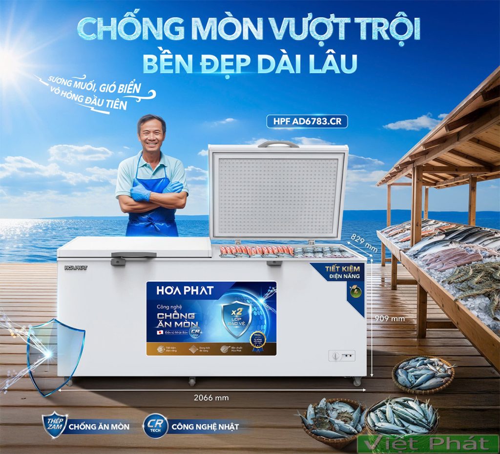 Tủ đông chống ăn mòn Hòa Phát HPF AD6783.CR