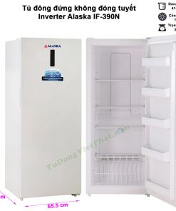Kích thước tủ đông đứng Inverter Alaska IFI-390N