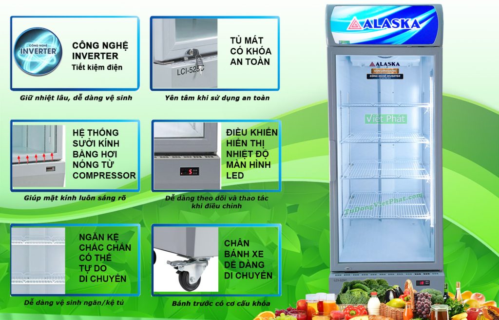 Tính năng tủ mát Inverter Alaska LCI-525C