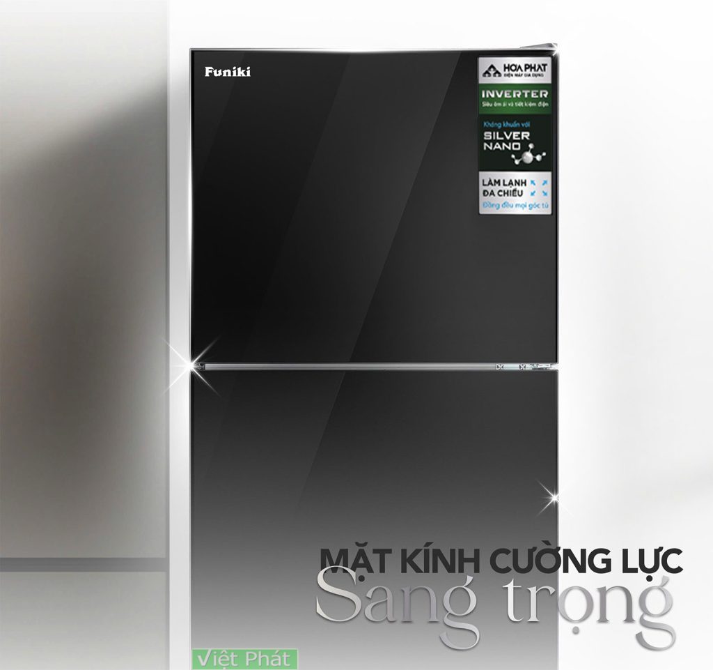 Tủ lạnh cánh kính Funiki Inverter HR T8185GB 185L