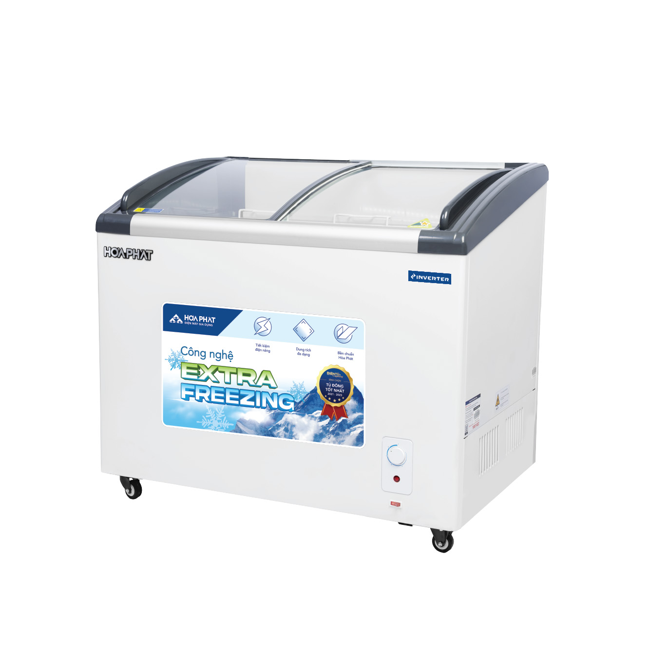 Tủ đông trưng bày Hòa Phát HSF AD8357.C mặt kính inverter 357L