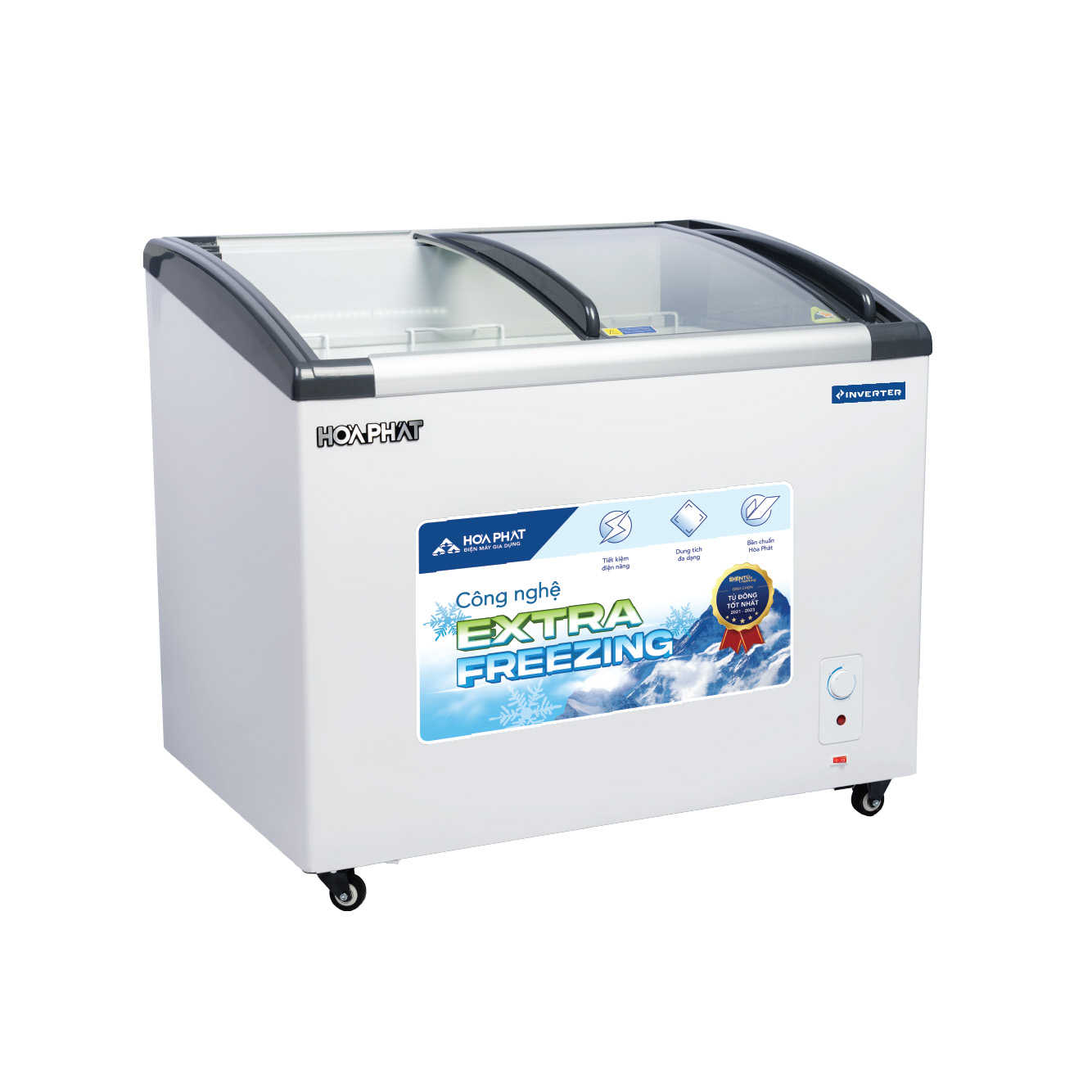 Tủ đông trưng bày Hòa Phát HSF AD8357.C mặt kính inverter 357L